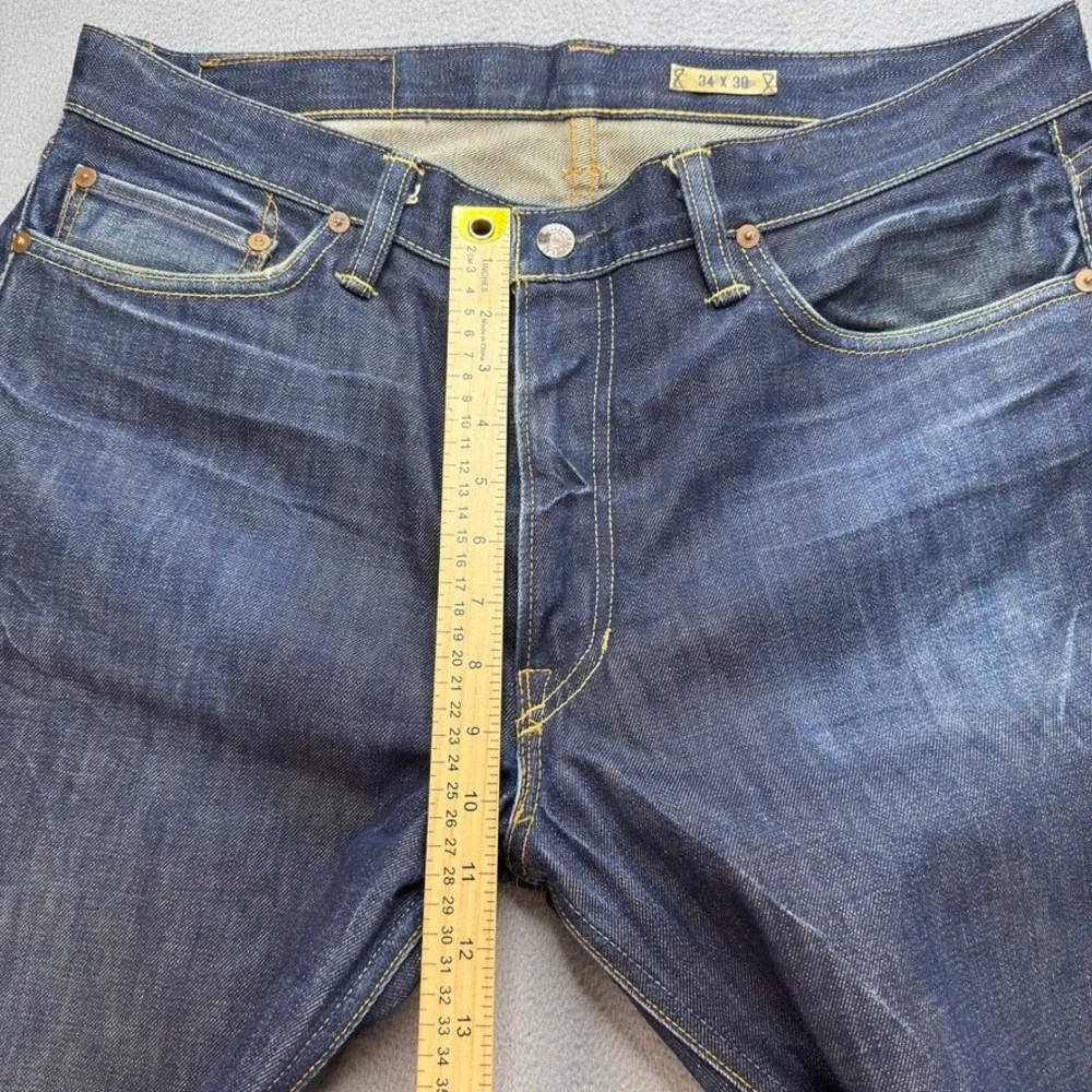 Polo Ralph Lauren Straight Leg Jeans 34x30 (FIT 36x30) Blue Denim Button Fly